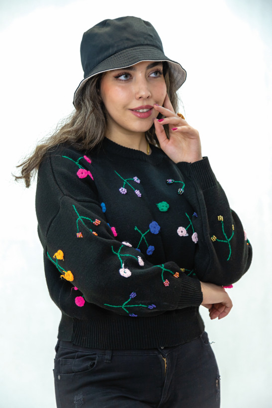 بافت زنانه کل برجسته