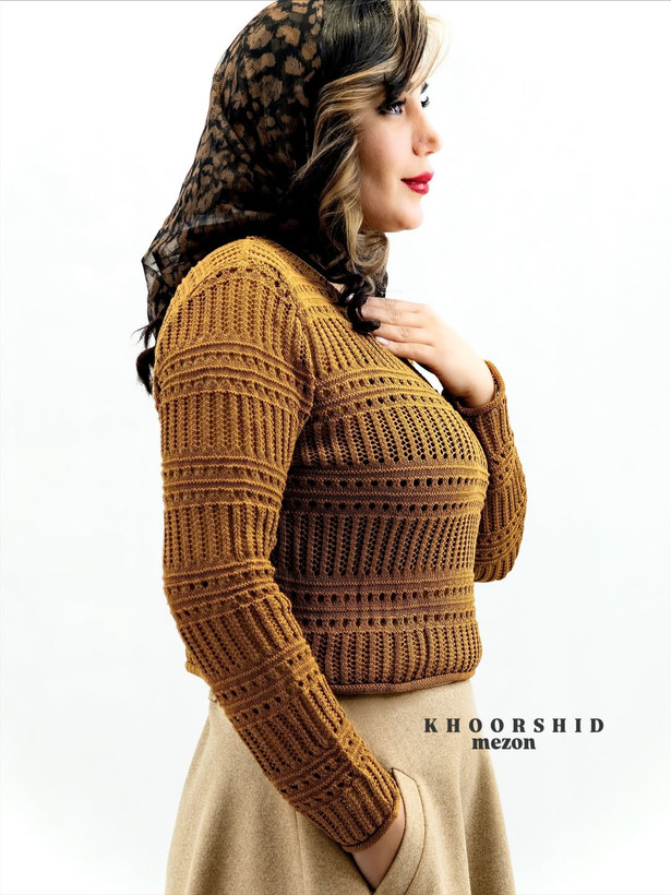 بلوز قلاب بافی اجری