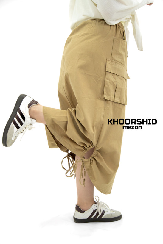 دامن لینن نسکافه ای