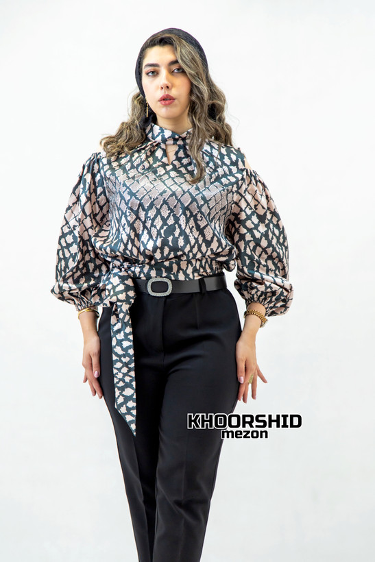 شومیز یقه فرنچ گره ای