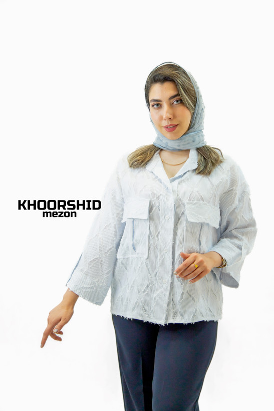 شومیز راه راه طرح ریش