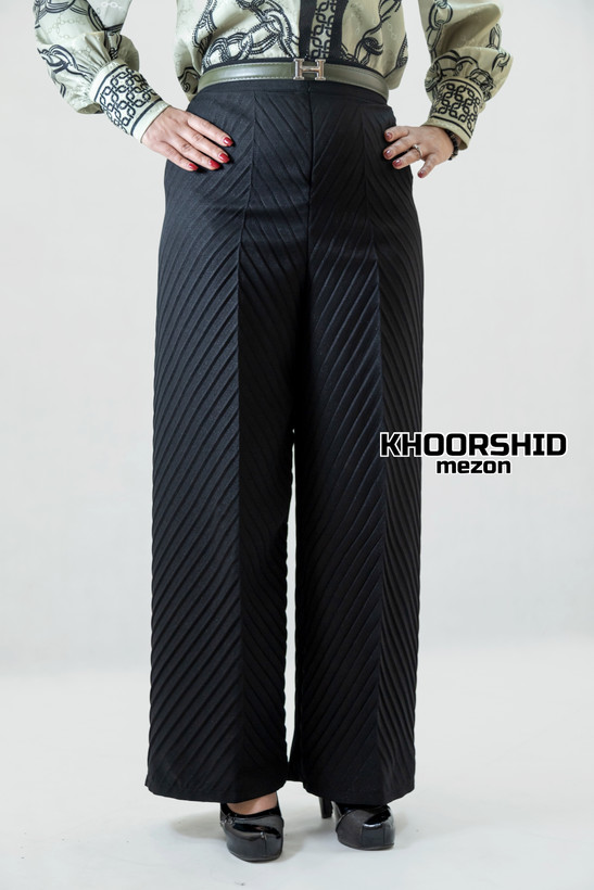 شلوار پلیسه مجلسی مشکی