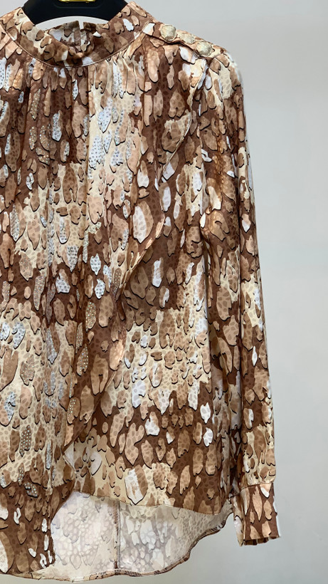 شومیز پلنگی ساتن