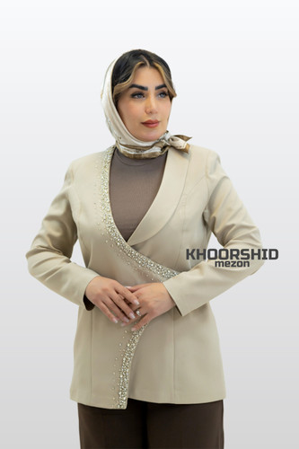 کت مجلسی زنانه نگین کاری شده