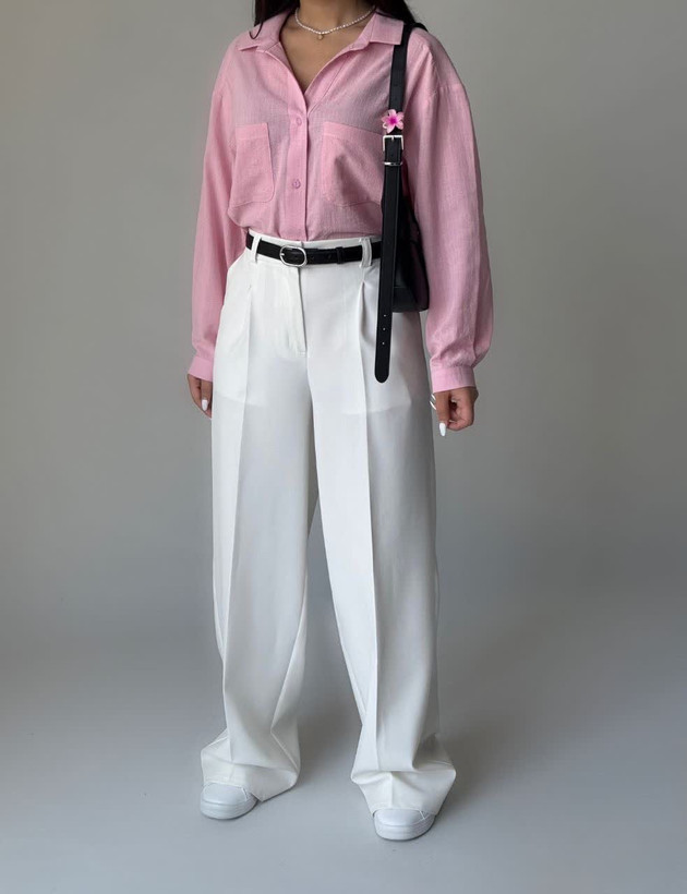 شومیز صورتی ساده