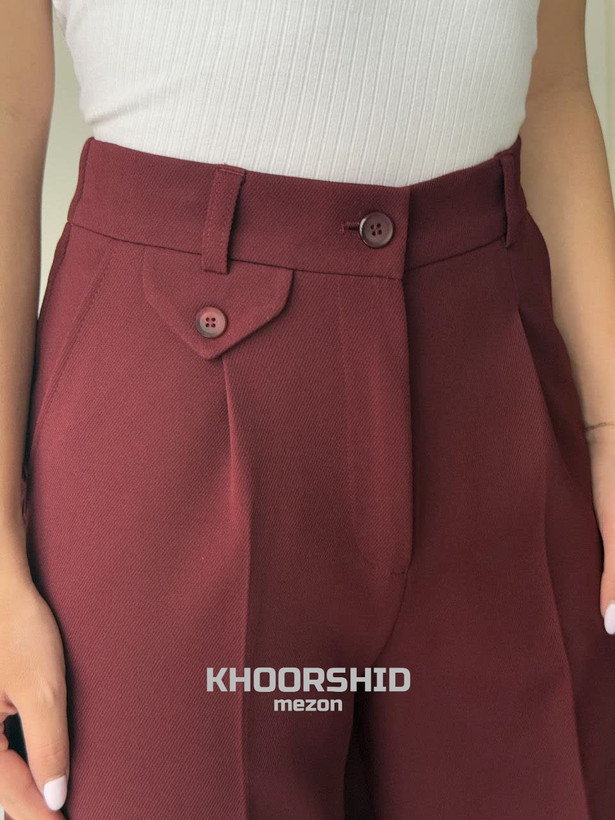 شلوار بگ زرشکی