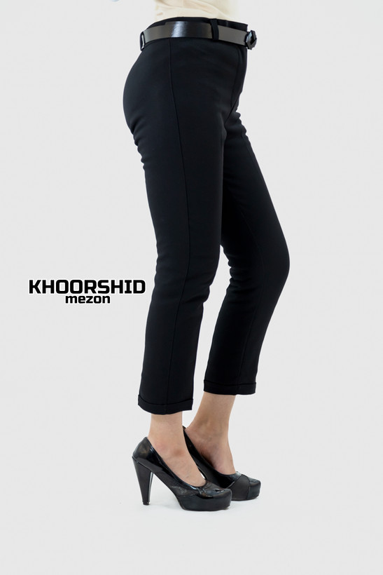 شلوار پارچه ای قد نود زنانه دمپا پاکتی