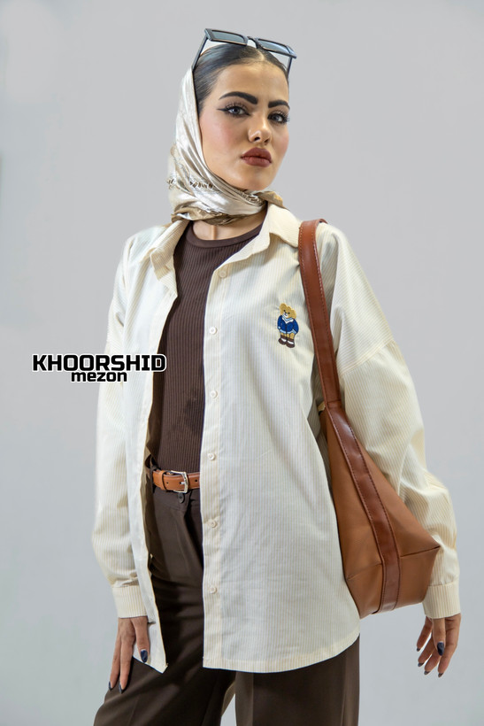 شومیز تدی راه راه اسپرت