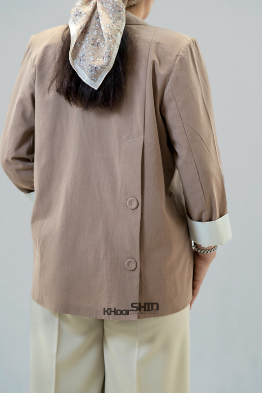 کت لنین مدل زارا رنگ موکا