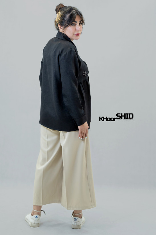 شومیز مجلسی زنانه مشکی ترک