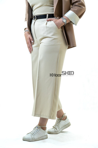 شلوار واید لگ زنانه کرپ کجراه
