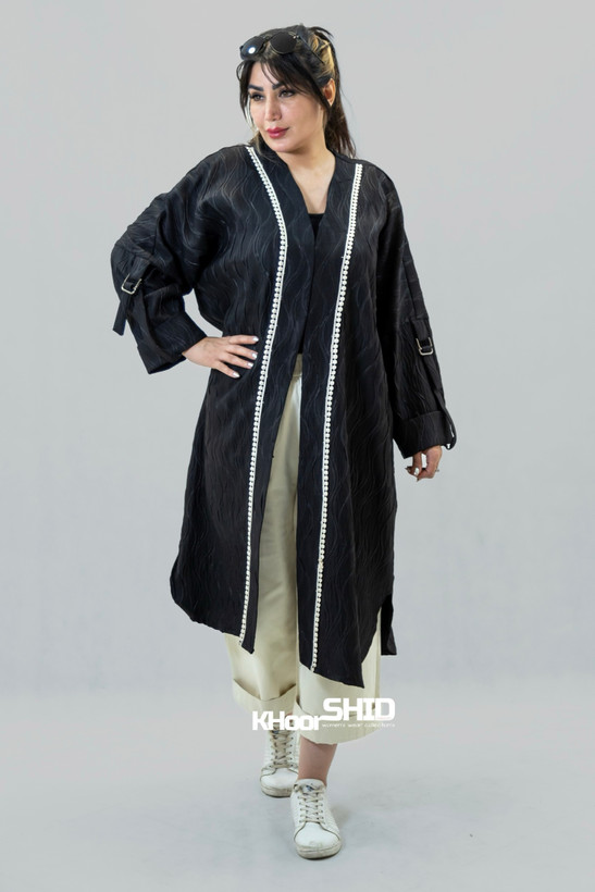 مانتو بلند زنانه مشکی جدید