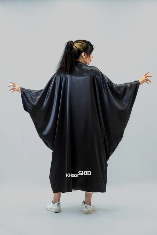 عبا مجلسی زنانه ساتن و لمه