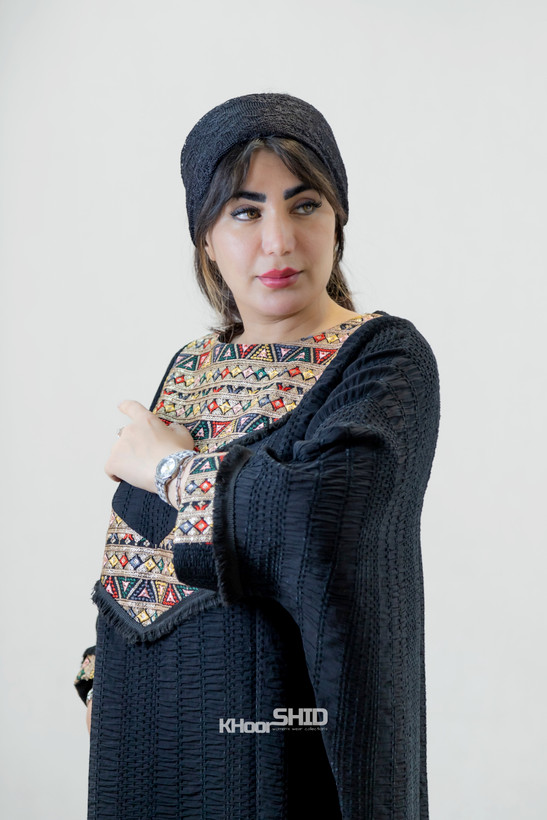 کفتان طرح جدید کوک دوزی و سوزندوزی مشکی