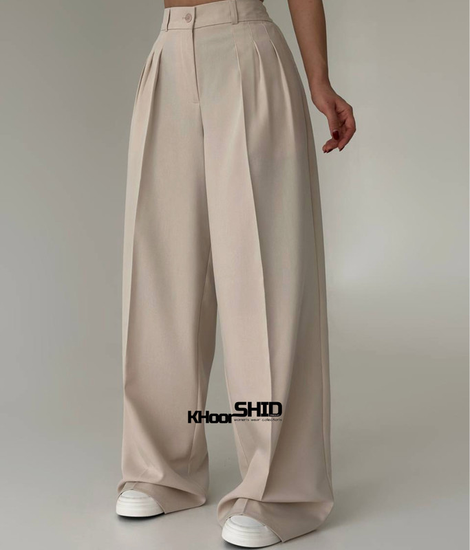 شلوار بگ سه پیله کرم