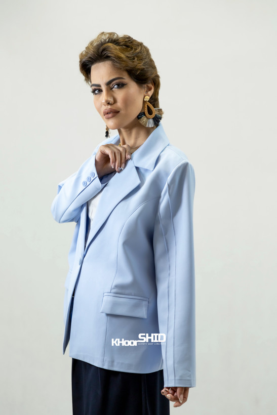 کت زنانه جدید رنگ ابی اسمانی