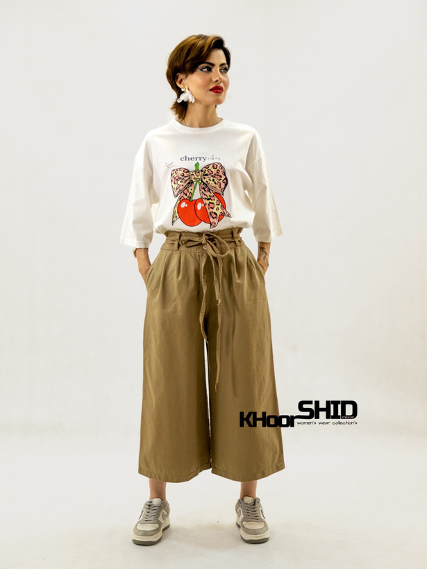 ست تیشرت وشلوار زنانه طرح cherry از مزون خورشید مشهد